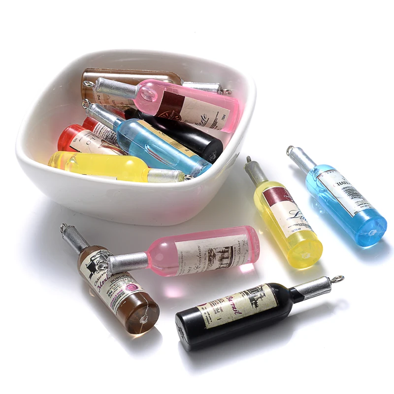 Set of 10 Alcoholic Drink Resin Charms