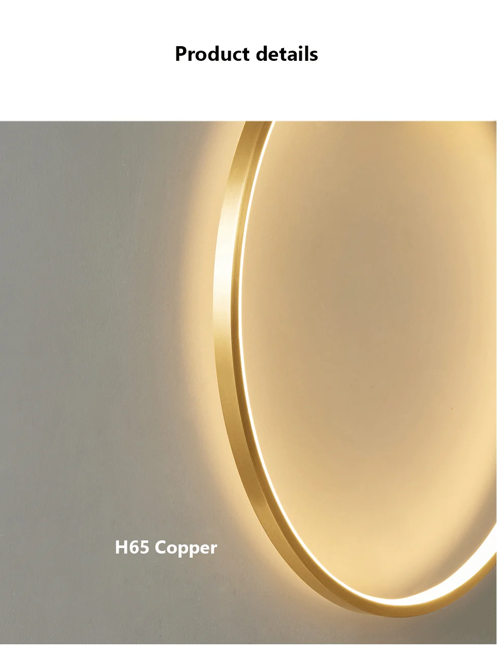 Copper Wall Lamp Living Room Sofa Atmosphere Creative Light Luxury Round Bedroom Bedside Staircase Background Decorative Sconces gold wall lights