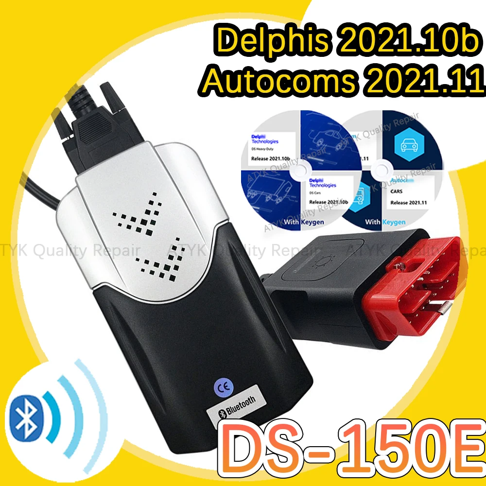 

DS-150e Del-phi 2021 Auto-com with keygen Bluetooth diagnostic pour voit inspection tools Car trucks tuning obd2 scanner ds-150