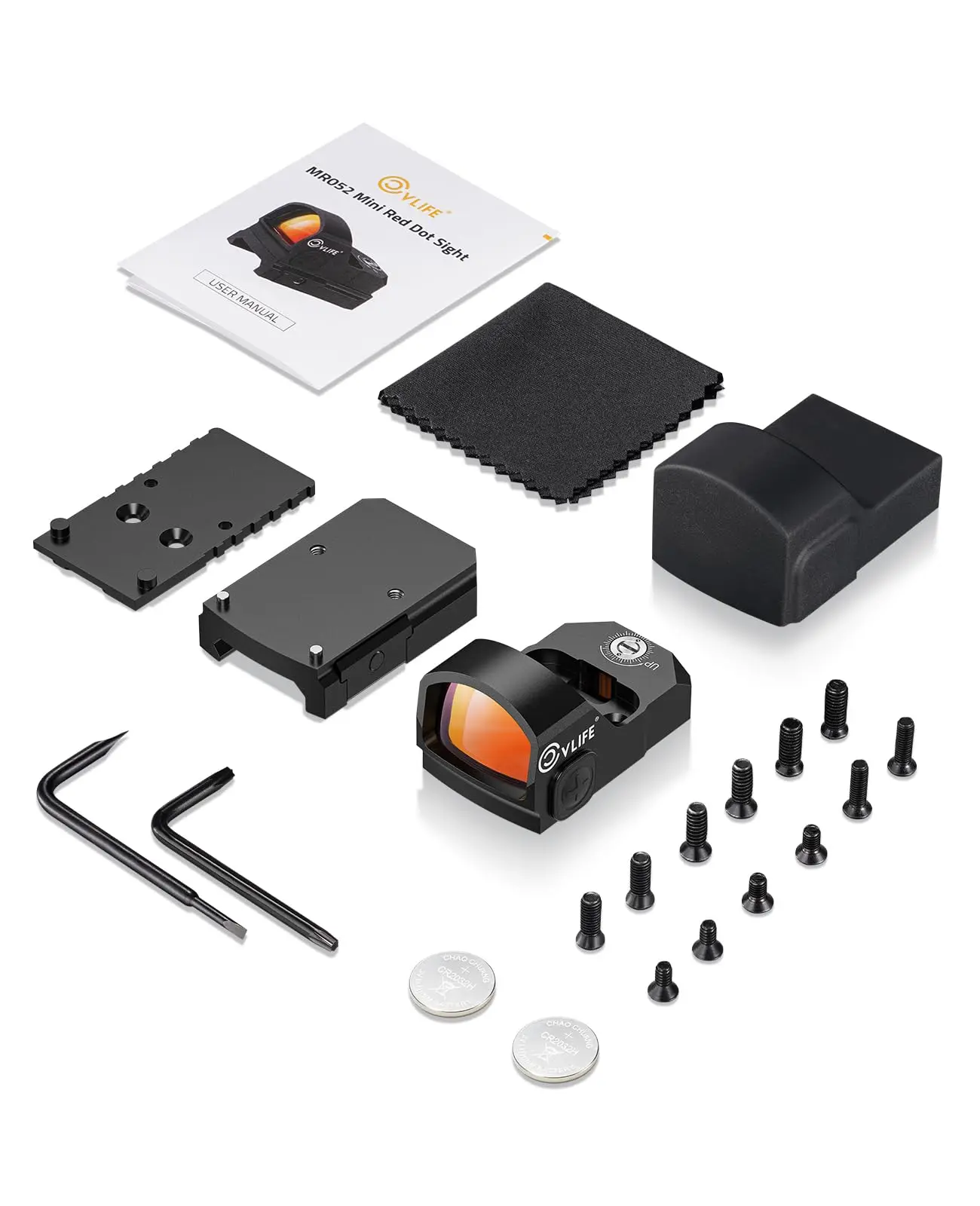 MIDTEN WolfProwl Red Dot Sight Pistol with RMR Footprint 3 MOA Sight Adapter Plate MOS Motion Awake Footprint Airsoft