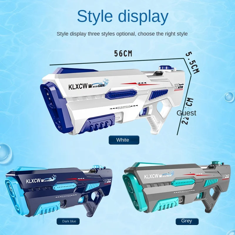 Summer Pool Toy Automatic Absorbing Water Gun Integrated Manual and Automatic Watergun Electric Water Gun with Lighting Toy Gun 6