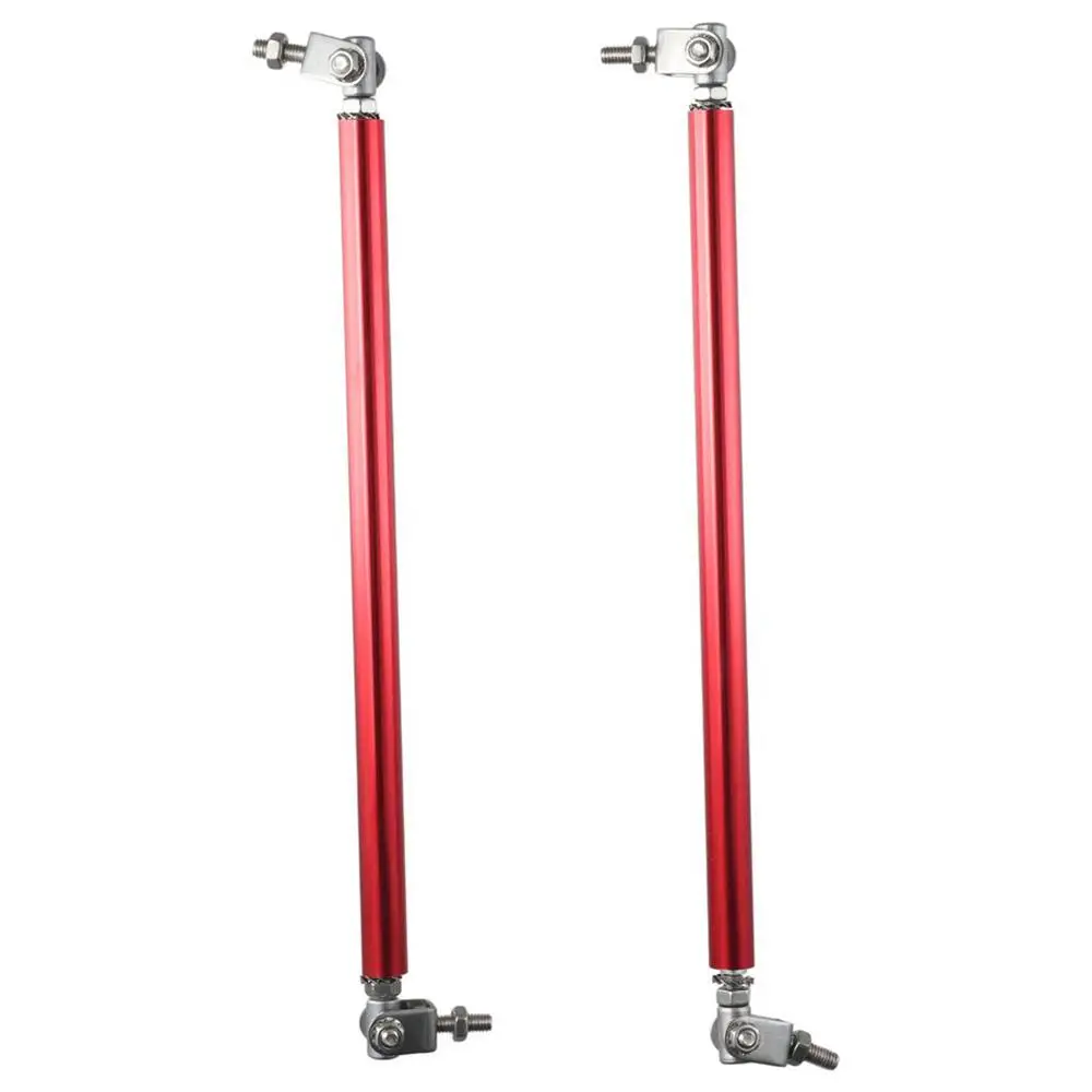 

2Pcs Length :8" to 11" inch Adjustable Splitter Strut Rods Red Aluminum alloy Universal Tie Support Bars