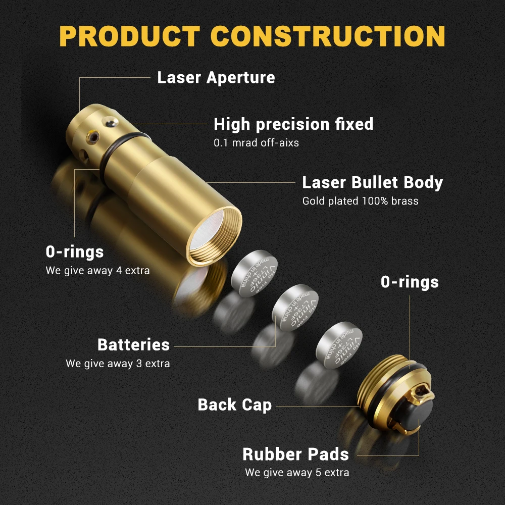 Dry Fire Training Laser 9mm 223Rem Laser Training Bullet Upgrade Battery Cover Tactical Red Dot Cartridge Pointer laser pointer laser sight red dot laser sight dry fire laser trainer