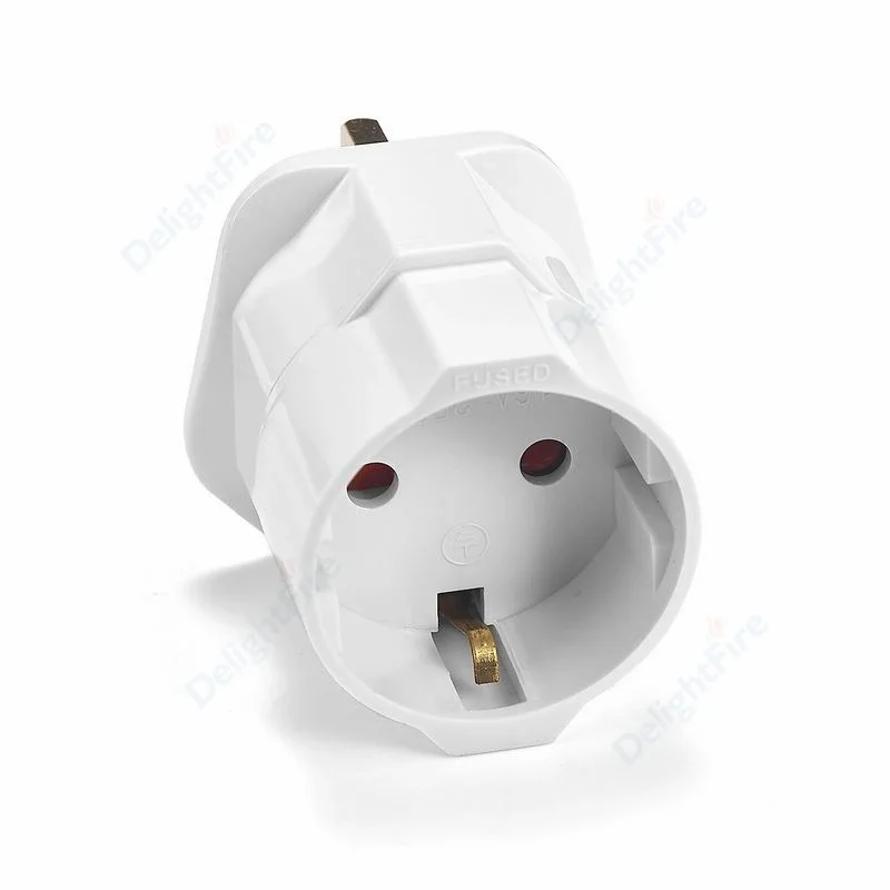 European to UK Plug Adapter, Euro to UK Electrical Socket Converter, 250V Power Adapter