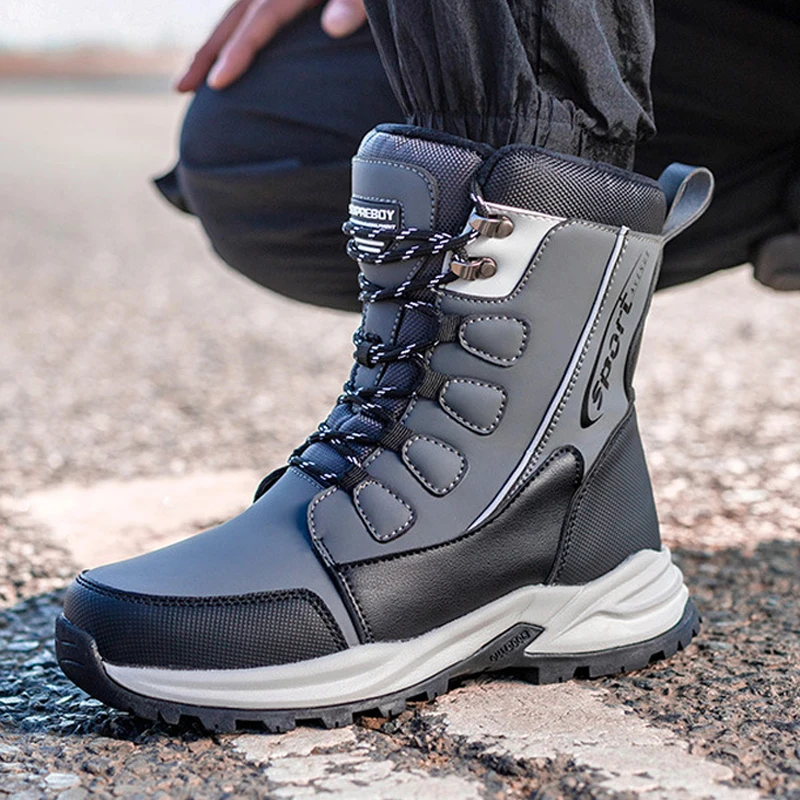 

Women winter boots 2022 unisex snow boots women men plush warm ankle boots man anti-skid waterproof thickened woman winter shoes