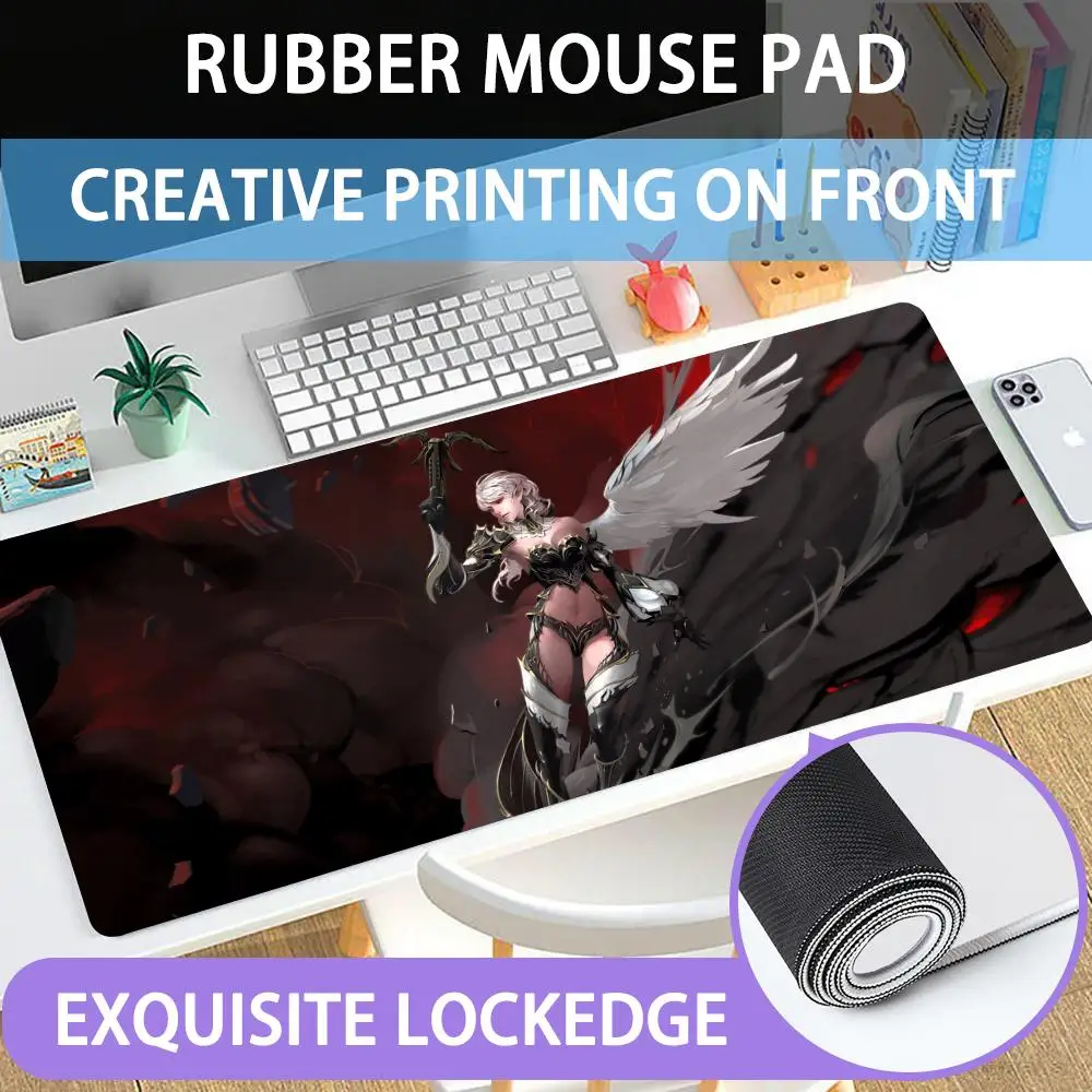 Family Lineage 2 Mouse Pad Large Rubber Mouse Pad With Edge-Locking Computer Mouse Pad Hd Printing Desk Pad And Keyboard Pad