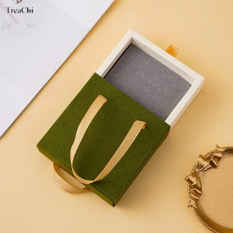 10Pcs Hand Drawer Box Jewelry Box Ring Earrings Necklace Jewelry Box Wear Nail Badge Brooch Gift Box Can Be Printed Logo Logo