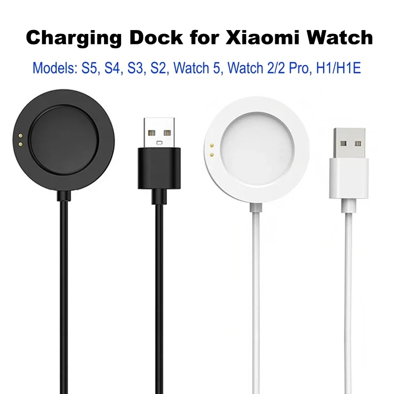 Charging Dock for Xiaomi Watch S5, S4, S3, S2, Xiaomi Watch 5, Watch 2, 2 Pro, H1/H1E Magnetic Charger Cradle USB Cable Base