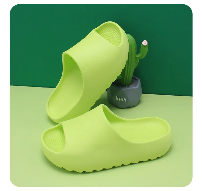 Summer Solid Girls Boys Slippers EVA Soft Sole Pool Slippers For Children Anti Slip Waterproof Outdoor Bedroom Kids Beach Shoes girls shoes