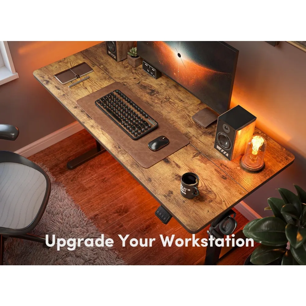 Electric Standing Desk, 55 x 24 Inches Height Adjustable Stand up Desk, Sit Stand Home Office Desk, Computer Desk 4