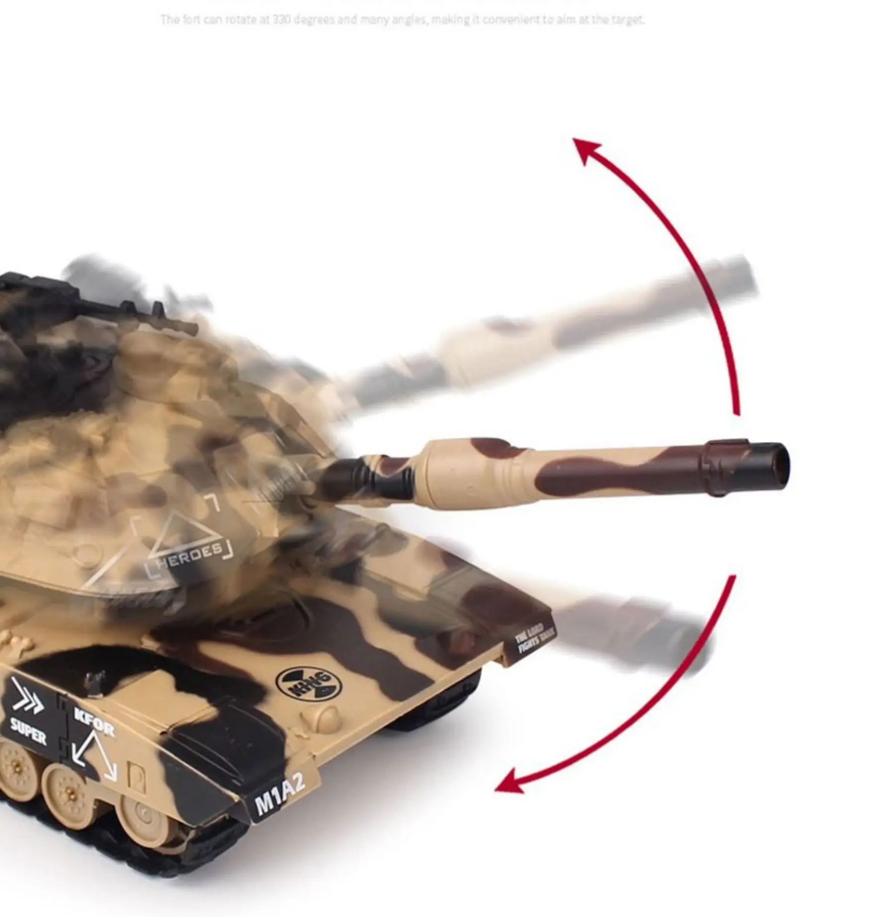 1:32 Military RC Tank Heavy Large Remote Control Toy Car with Shoot Bullets Model Metal Diecast Vehicles Hobbies Collection 4
