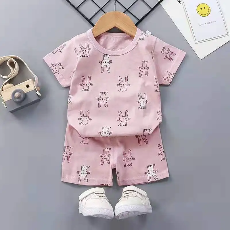 Fashion Summer New Baby Boys Girls Clothing Sets Leisure Sports Kids T-shirt + Shorts Sets Children's Outfit 6 Months-4 Years baby clothing set long sleeve	 Baby Clothing Set