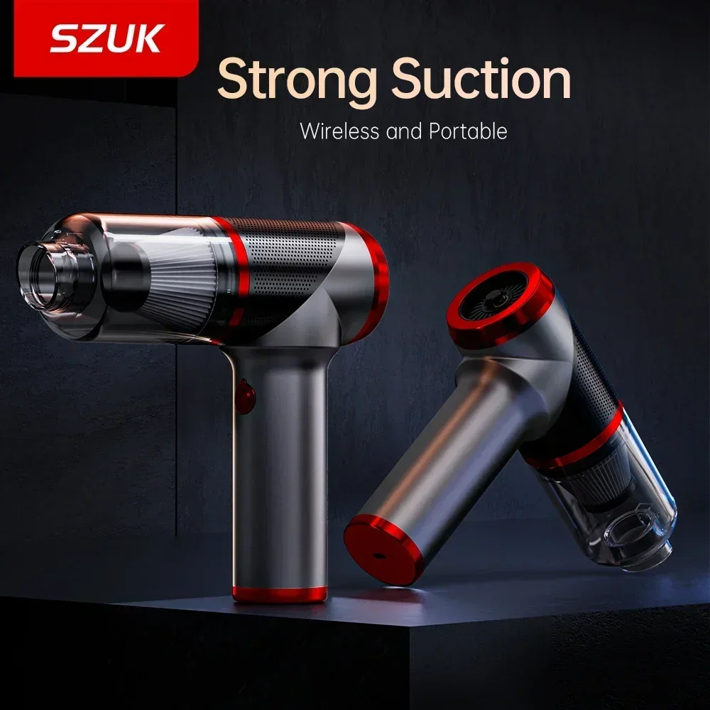 

SZUK Car Vacuum Cleaner Wireless Powerful Portable Mini Cleaning Machine Strong Suction Handheld Vacuum Cleaner for Car and Home