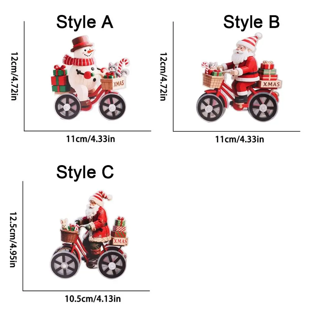 Acrylic Santa Claus Figurine Cute Decorative Christmas Snowman Figurines Cartoon Christmas Ornament Tabletop Display