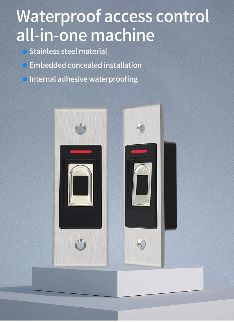 Mini Hidden Fingerprint RFID Access Controller Waterproof Metal Embeded Biometri
