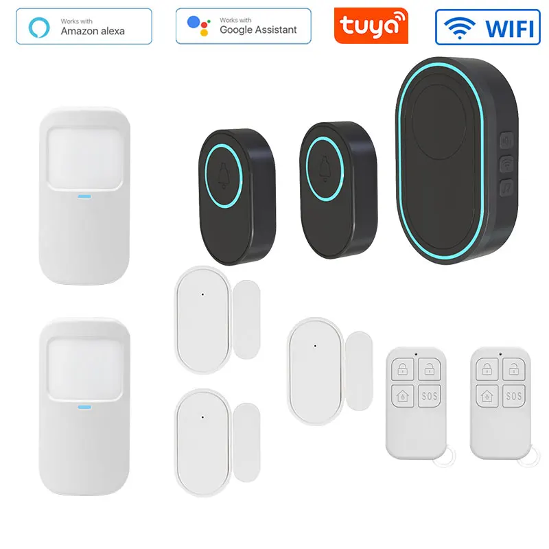 bticino intercom Home Wireless Tuya Smart Doorbell Welcome Chime Door Bell Alarm Connect 433MHz Detector Alert Mode LED Light Kit door intercom with camera Door Intercom Systems