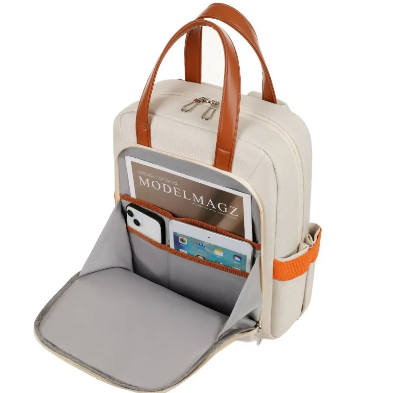 Dual purpose portable large capacity vertical computer bag for women, casual Oxford cloth backpack, notebook backpack for men