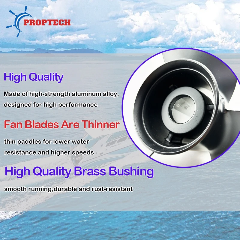 For Mercury 40 60 75 90 100 115 125 140 HP Accessory 48-77344A45 Marine Boat Outboard Propeller 13 1/4 &times; 17 Aluminum Alloy