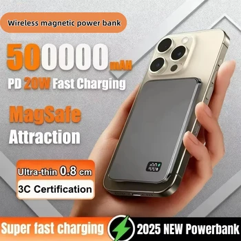 Xiaomi 500000 mAh Tragbare Magnetische Drahtlose Power Bank PD22.5W Schnelle Lade Externe Batterie für Magsafe Für iPhone Samsung Neue
