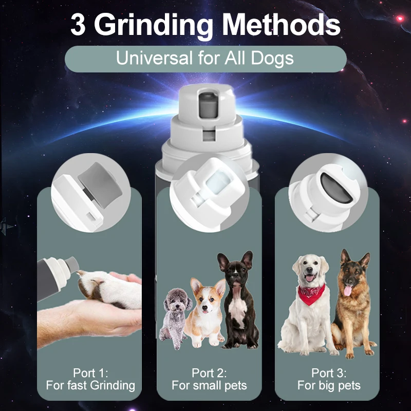 LAIKA Dog Nail Grinders USB Charging LED Cat Nails Clippers Low Noise Dogs Grooming Trimmer Pets Claws Nail Cutter Tools pet nail clipper pet nail grinder