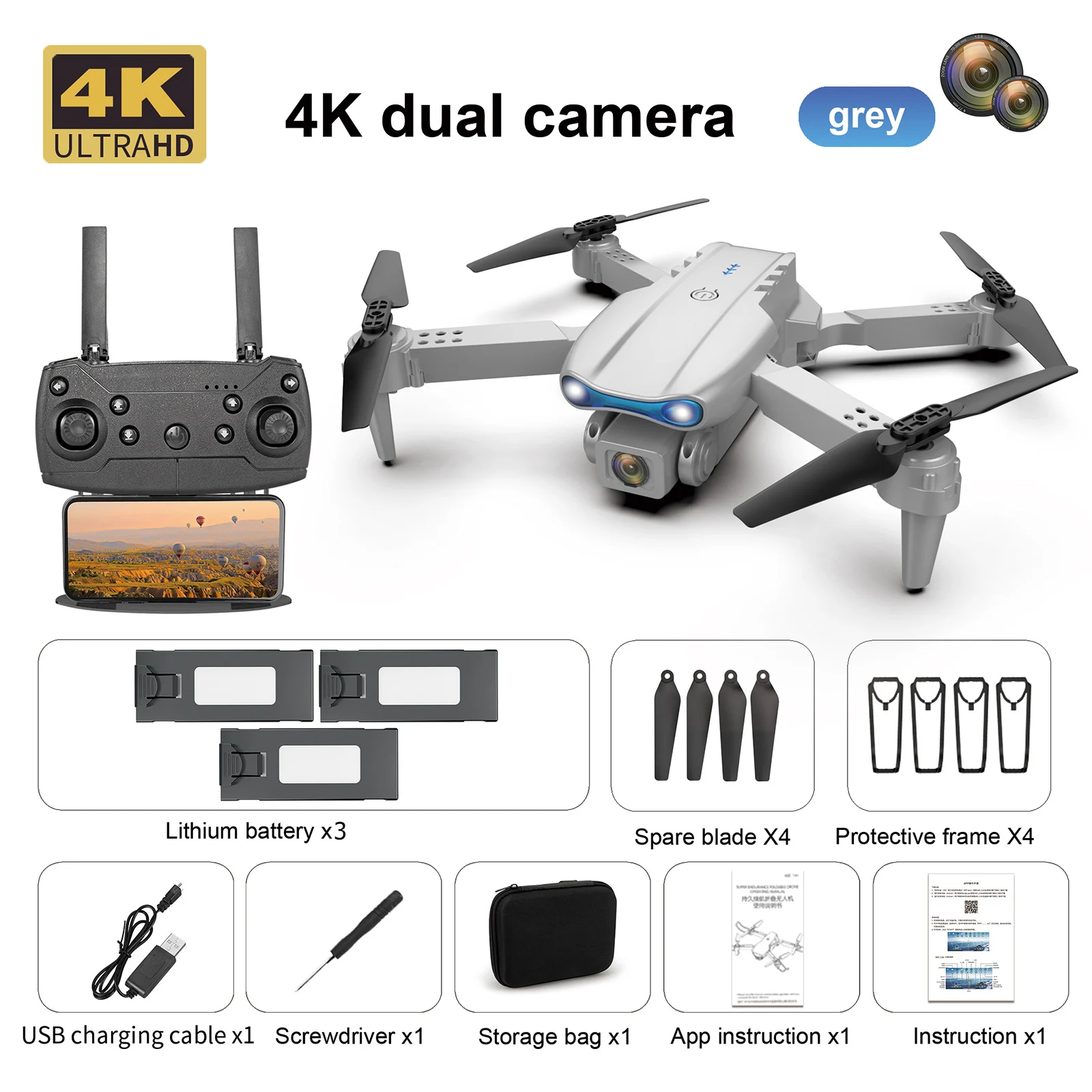 remote control helicopter WLR/C 4K HD Camera FPV 2.4GHz 4CH E99 K3 Pro Foldable 6-Axis RC Drone Quadcopter with Battery helicopter remote control helicopter RC Helicopters