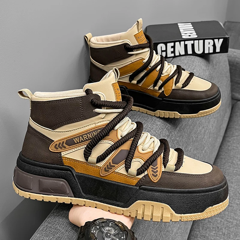 

Кроссовки мужские с высоким верхом, Повседневные Дышащие, Нескользящие, удобная обувь для ходьбы, для любой погоды