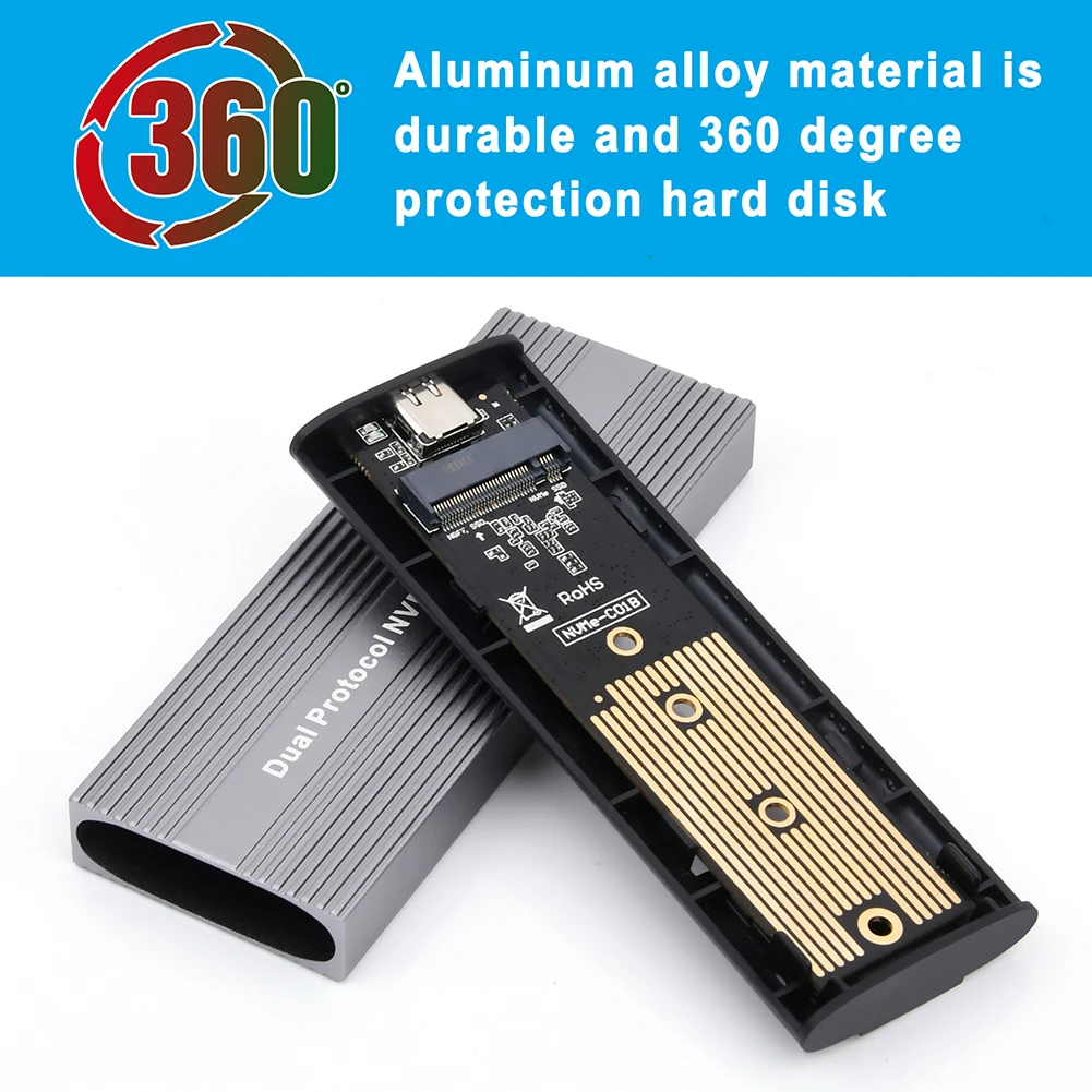   SSD Ŭ ̽, JMS581D Ĩ, M.2 SATA NVME 2230, 2242, 2260/2280 SSD