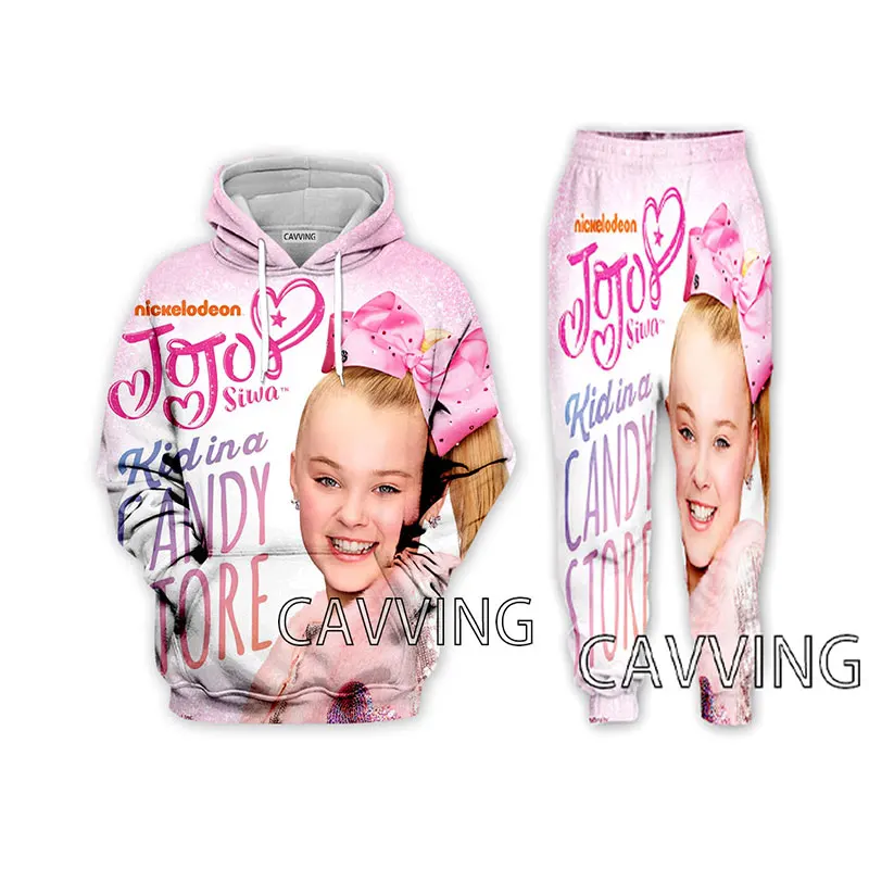 New Fashion  3D Print JOJO SIWA  Hoodies/Hooded Sweatshirts + Pants Trousers Suit Clothes Two-Pieces Sets 2