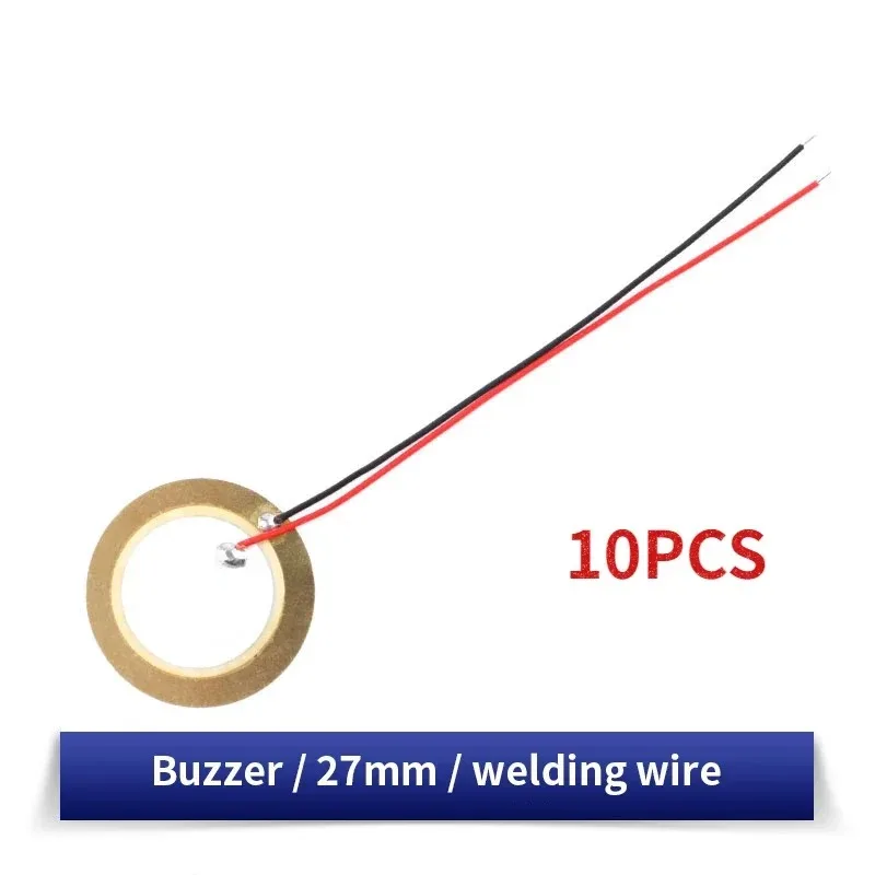 Premium Piezoelectric Ceramic Wafer Plates with Wiring for Buzzers and Loudspeakers (10/20 Pack)