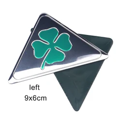 3D Green Four - Leaf Clover Logo Decal Car Fender Badge Sticker (1PCS Large Left)