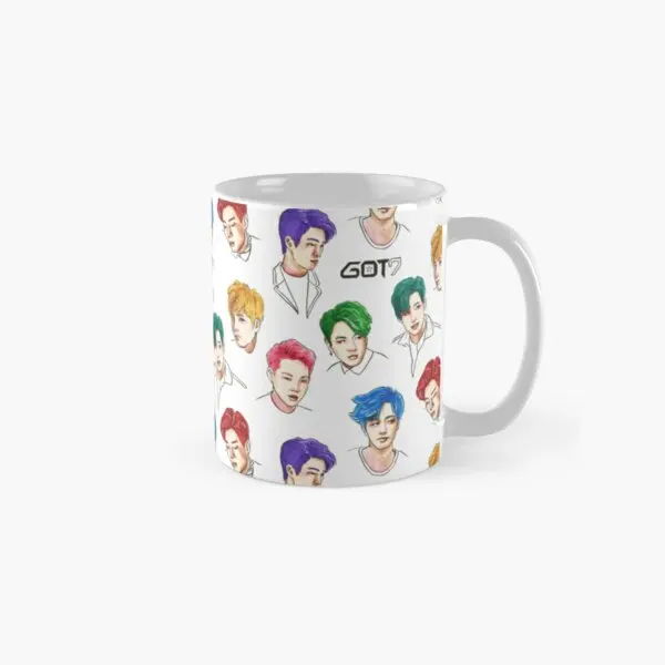 

Got7 Colourful Classic Mug Printed Cup Photo Image Drinkware Gifts Handle Round Simple Tea Picture Coffee Design