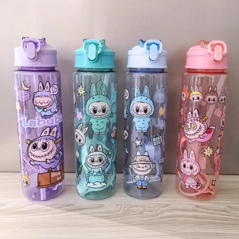 Labubu Large-Capacity Anime Kids Water Bottle – Cute, Durable & Portable Straw Cup for Outdoor Sports 5
