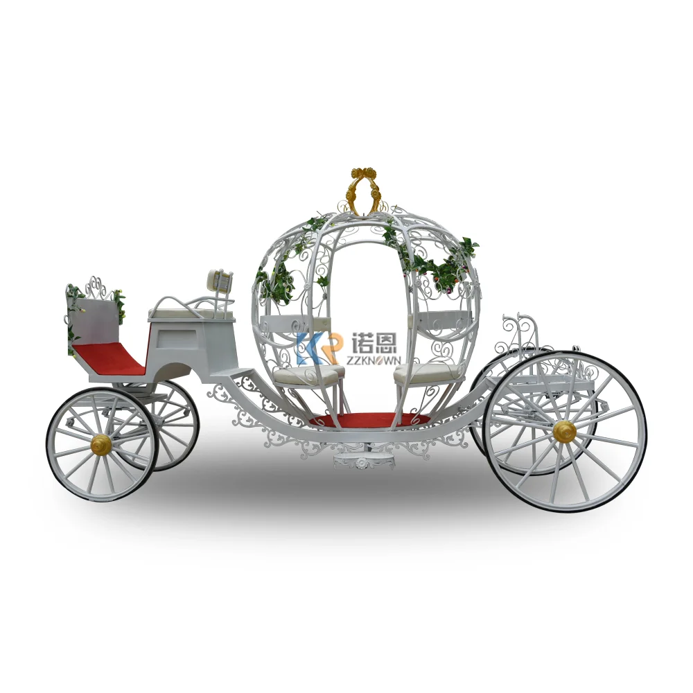 Pumpkin Horse Carriage Cart Luxury Level Electric Princess Wedding Carriages For Sale Can Customized