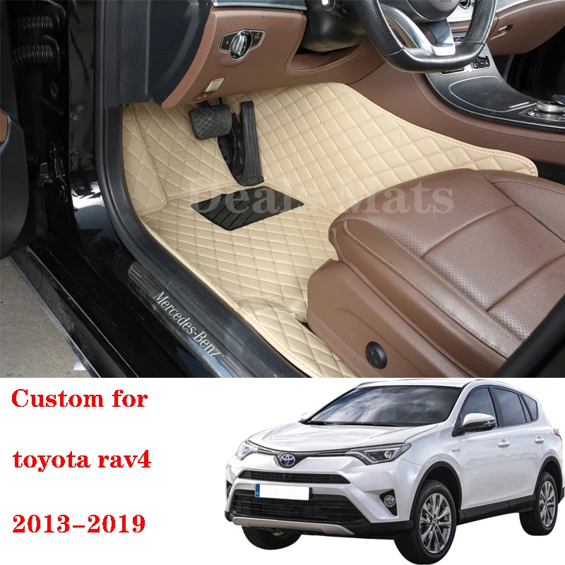 

Автомобильные коврики для Toyota Rav4 2013 2015 2017 2018 2019, оригинальные водонепроницаемые коврики для салона, автомобильные накладки на ножки, аксессуары