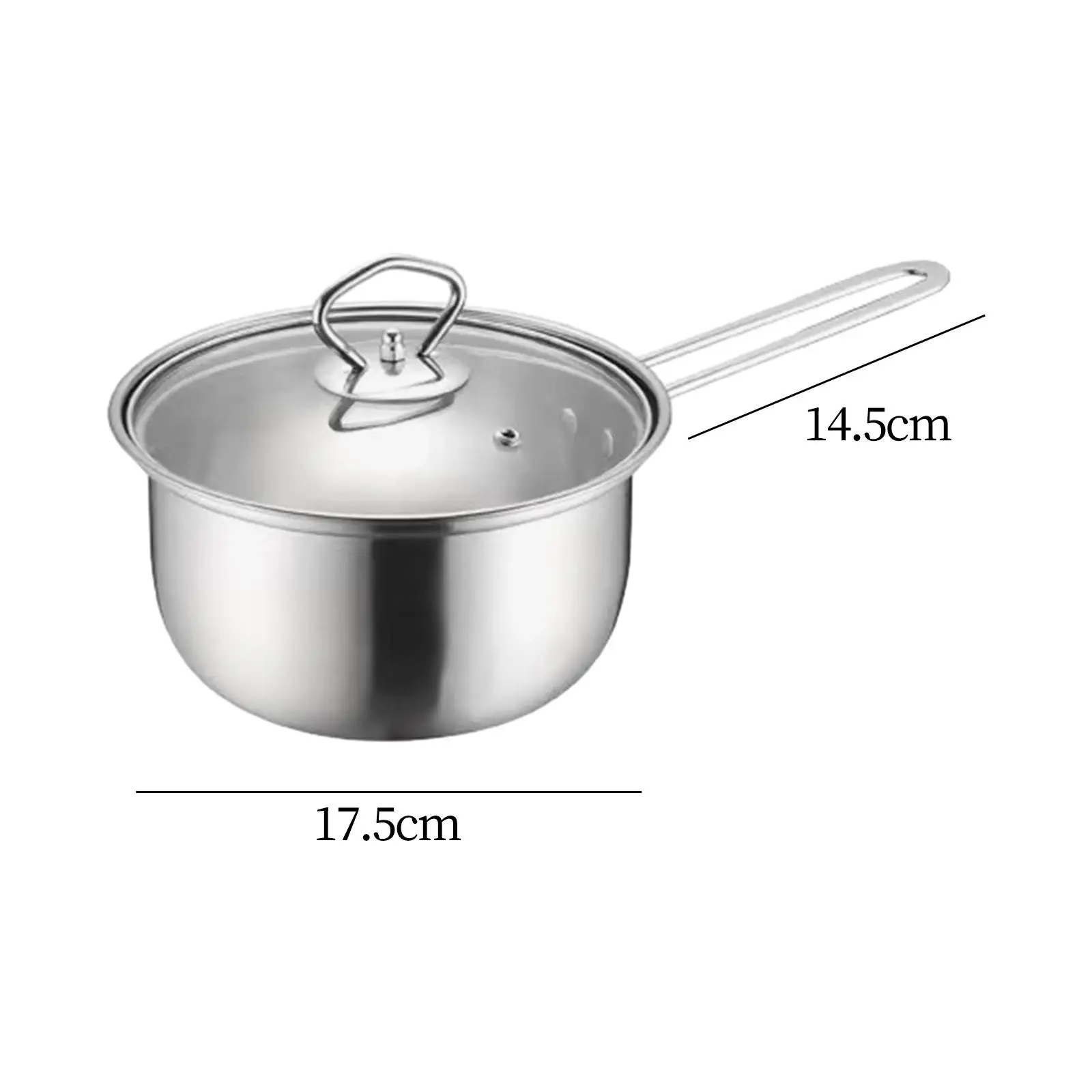 Milk Pot Multifunction Pot Saucepan with Lid Soup Pan Stainless Steel Pot Stockpot for Cafe Kitchen Home Restaurant Sauce