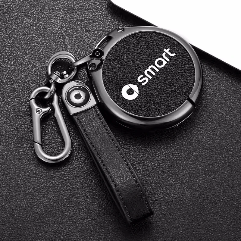 

Leather Car Key Case Cover Protector Holder Shell Bag For Mercedes Benz SMART Fortwo 1 BRABUS 1 Benz SMART 2022 2023 Accessories