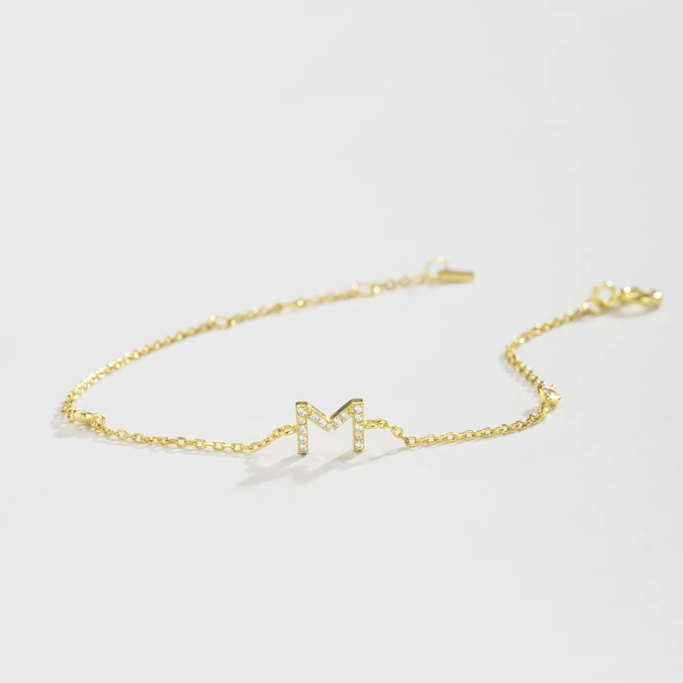 Personalized 925 Sterling Silver Initial Name Bracelet