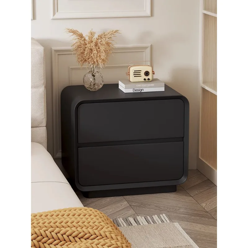 Leather bedside table simple modern new small light luxury cream wind bedside table bedroom home locker