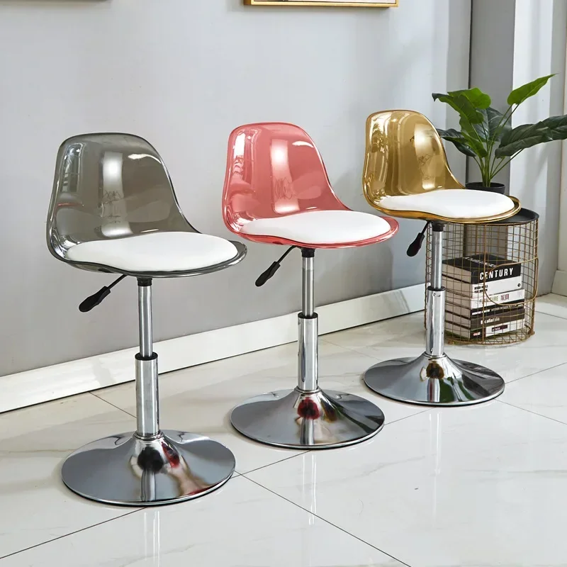 Transparent Bar Lift Rotating Bar Chair Living Room Island High Chair Dining Table Transparent Restaurant Lift High Chairs