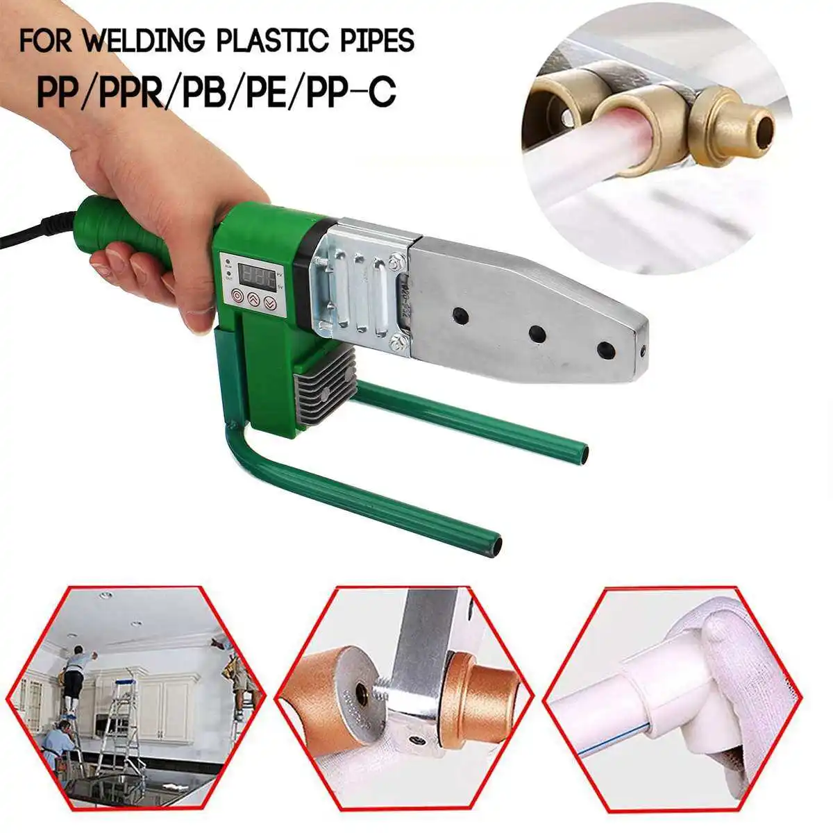 20-60mm Tube Welding Machine PPR PE PP Pipe Welding For Plastic Pipes PPR Welding Machine Water Pipe Welder for Heating PPR 2