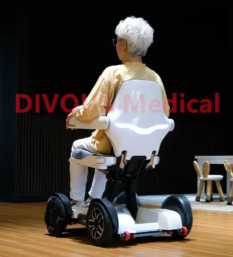 Handicapped Automatic Folding Electric Wheelchair Disabled Motorized Wheelchair