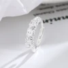 Bague Girlbible en argent sterling 925 pour femme, couple, minimaliste, faite à la main, rétro, avec pierre noire, bijoux de fête, cadeau, anti-allergie