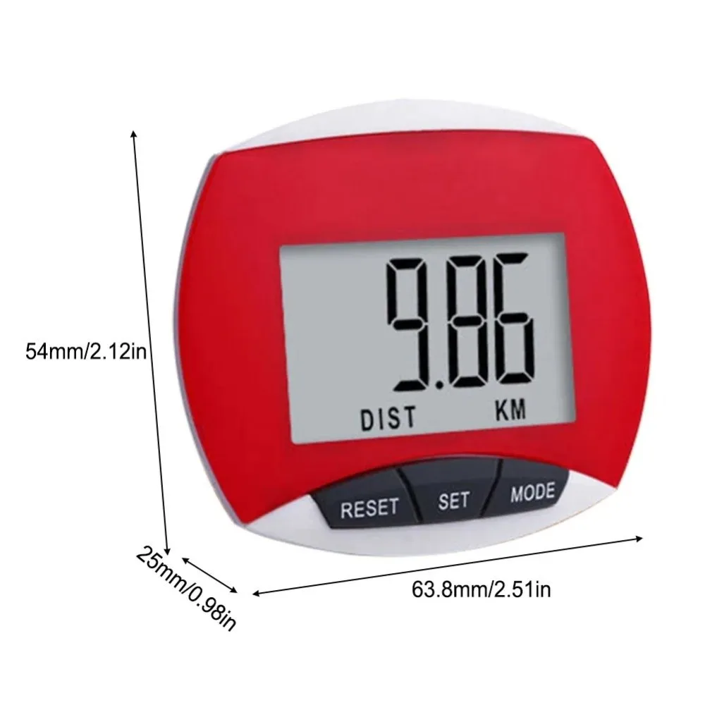 Advanced 3D Pedometer with LCD Display and Anti-Slip Portable Design for Walking and Outdoor Activities