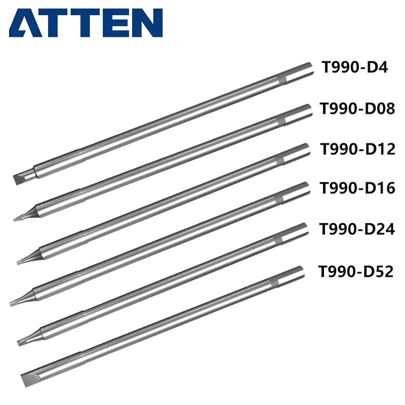 Soldering Tool ATTEN T990-k/i/ku/b/bc1/bc2/c1/c4/d4/d12/d16/d52 Soldering Tips For ST-990 ST-8602D Welder Iron Tip Replacement Part