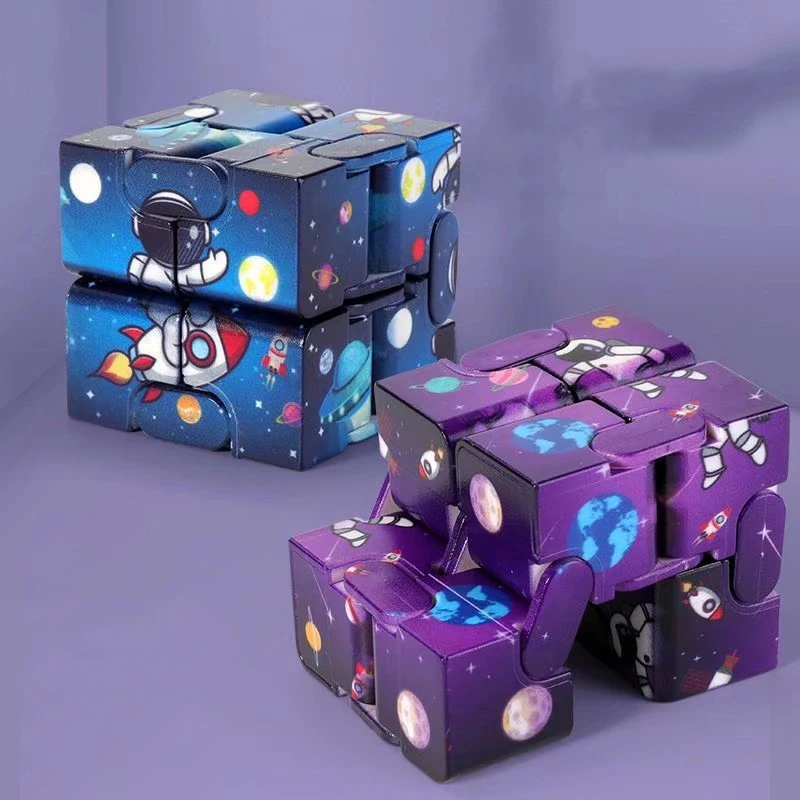 3D Infinity Magic Cube Starry Sky Square Puzzle Toys Four Corner Maze Toys Children Adult Decompression Relaxing Toy