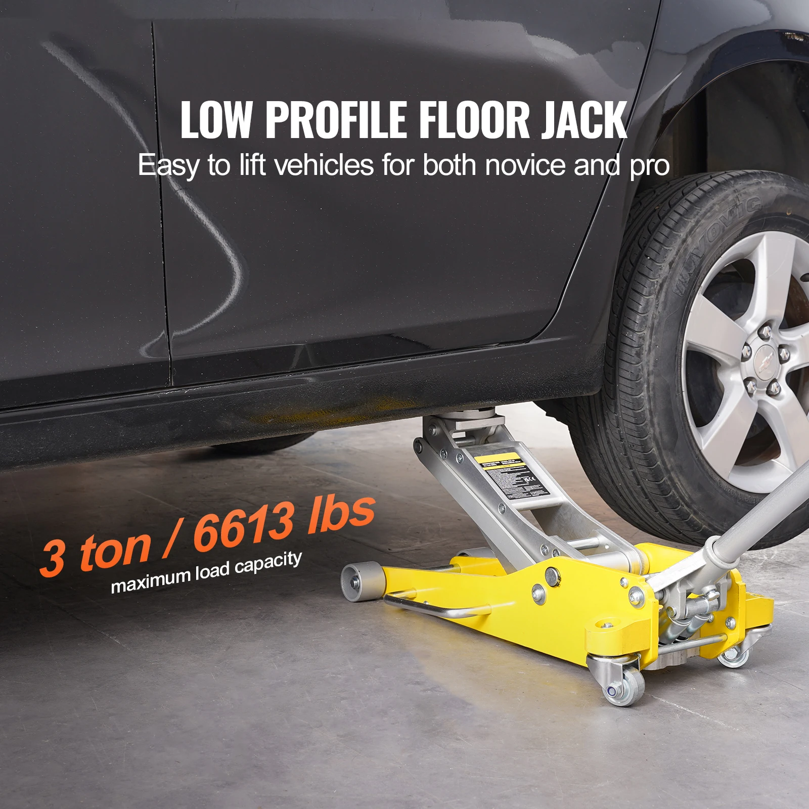 Aluminum Hydraulic Car Jack with Dual Piston Quick Lift