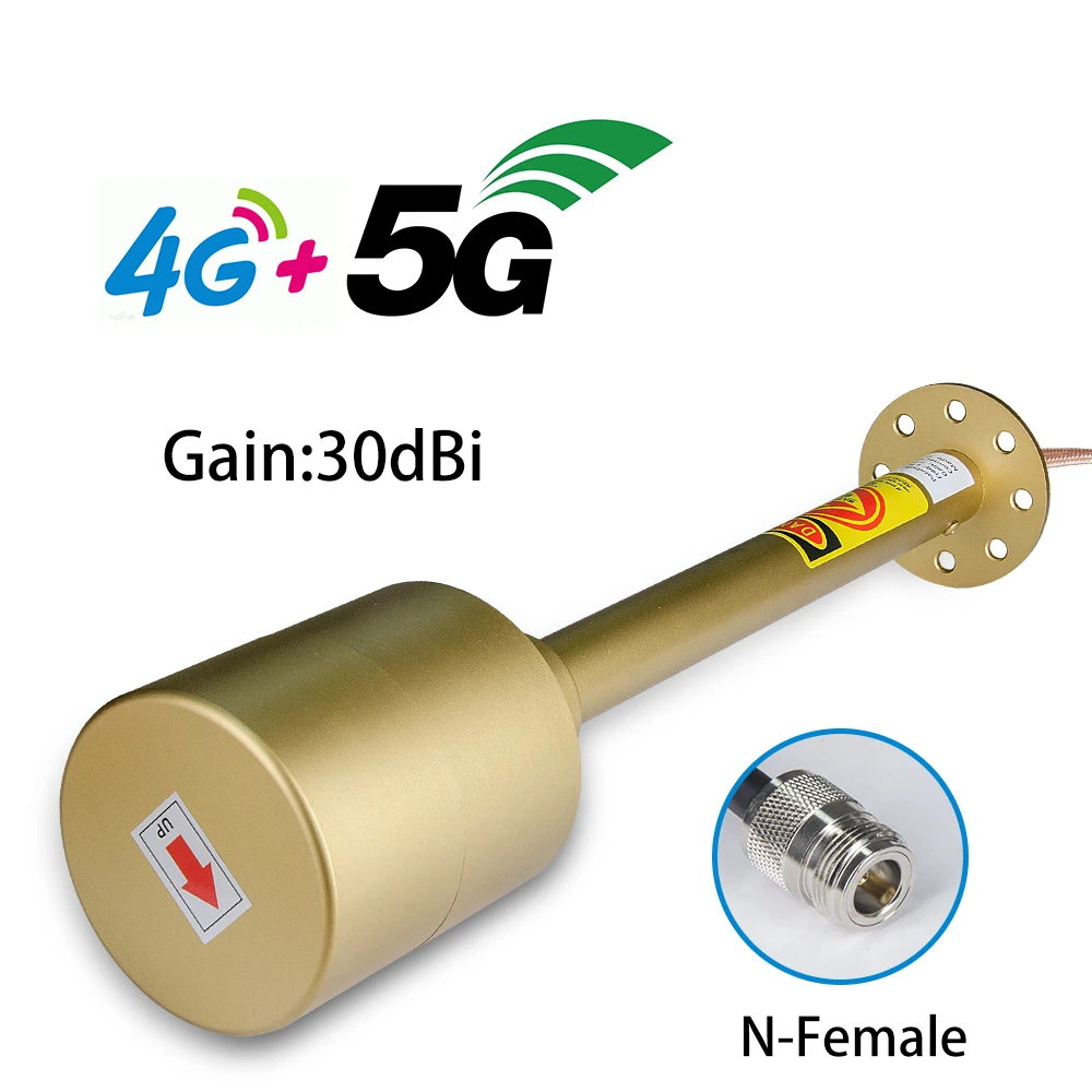 Antsym4G5GLteMimoAntennaFeed30dBi17003800MHzFeedhornLong