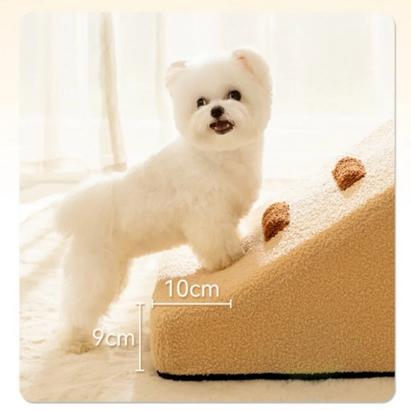 Pet Ramp Stairs Dog Stairs for Bed Pet 2/3 steps Stairs Small to Medium Dogs Get on Bed and Couch Dog Steps Non-Slip Bottom Ramp