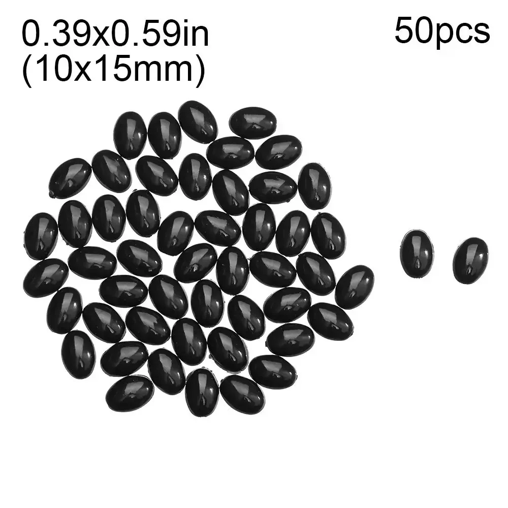20/50pcs Doll Oval Eyes Black Plastic Safety Noses For Bear Dolls Animal Puppet DIY Crafts Kids Toys Doll Eyes Accessories