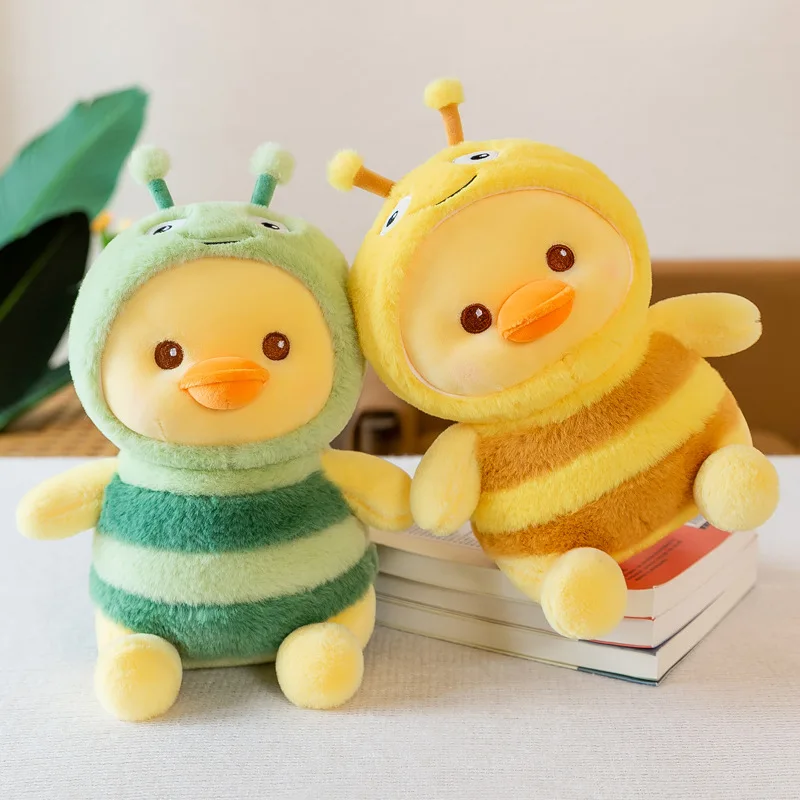 

25cm New Cartoon Cute Simulation Bee Small Yellow Duck Plush Toys Children's Birthday Gift Room Decoration Plush Toys